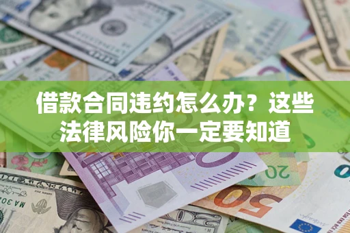 武汉借款合同违约怎么办？这些法律风险你一定要知道