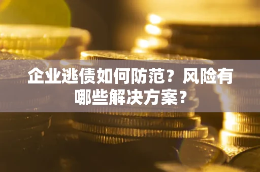 武汉企业逃债如何防范？风险有哪些解决方案？