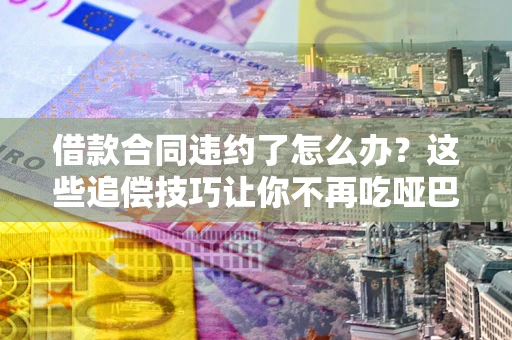 武汉借款合同违约了怎么办？这些追偿技巧让你不再吃哑巴亏