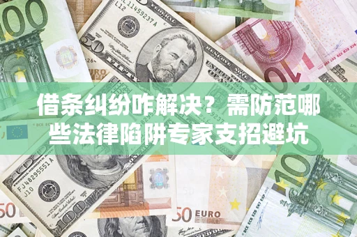 武汉借条纠纷咋解决？需防范哪些法律陷阱专家支招避坑