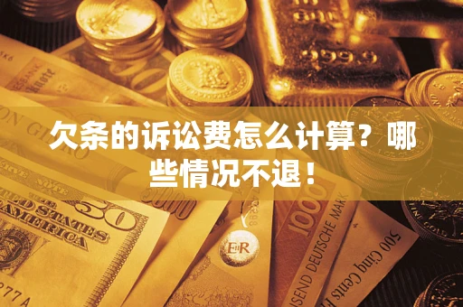 武汉欠条的诉讼费怎么计算？哪些情况不退！