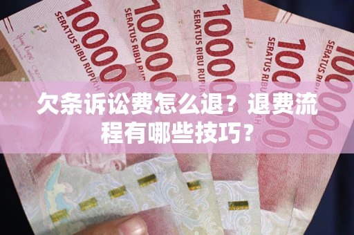 武汉欠条诉讼费怎么退？退费流程有哪些技巧？