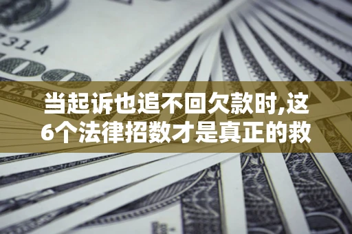 武汉当起诉也追不回欠款时,这6个法律招数才是真正的救命稻草